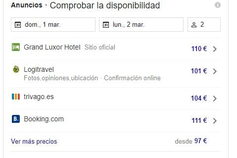 Ficha Hotel Grand Luxor Google My Business